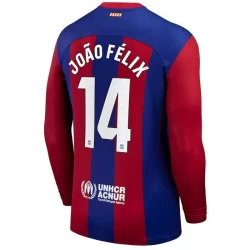 FC Barcelona João Félix #14 Voetbalshirt 2023-24 Thuistenue Heren Lange Mouw